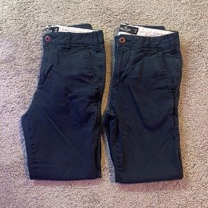 Bundle of Mens Hollister Chino Pants, W26 x L30, Black